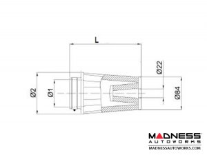 BMC Intake Replacement Filter - 70mm/ 2.75" - FBTS70-150P